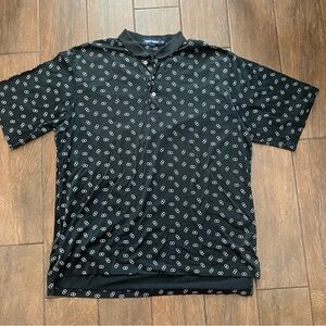 Black Patterned Polo Shirt by Polo Ralph Lauren